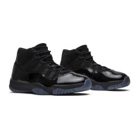 Air Jordan 11 'Cap and Gown' 378037-005 – Premium All-Black Sneakers with Patent Leather Shine