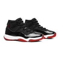 Air Jordan 11 Retro 'Bred' 378037-061 – Iconic Black and Red Sneakers with Patent Leather Finish