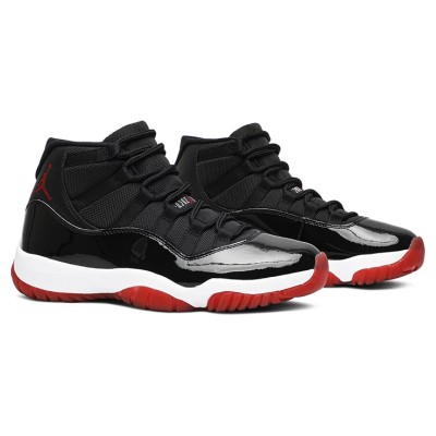Air Jordan 11 Retro 'Bred' 378037-061 – Iconic Black and Red Sneakers with Patent Leather Finish