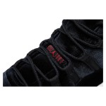 Air Jordan 11 Retro Bred Velvet DB5457-061 ブラックベルベット スニーカー 赤のアクセントと白のミッドソール