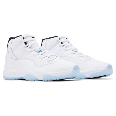 Air Jordan 11 Retro 'Legend Blue' CT8012-104 - Weiße Sneaker mit Eisblaue Außensohle & Schwarzem Kragen