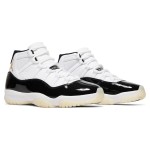 Air Jordan 11 Retro 'DMP' CT8012-170 ホワイトとブラックのスニーカー ゴールドジャンプマンロゴとミルキーアウトソール付き