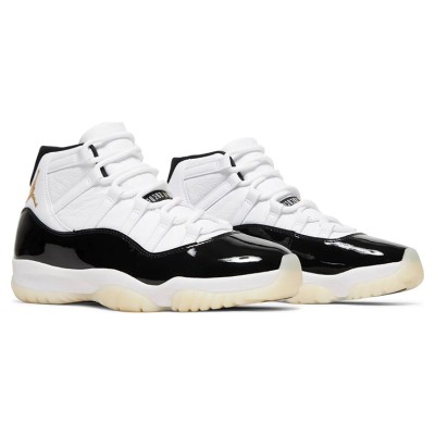 Air Jordan 11 Retro 'DMP' CT8012-170 - White and Black Sneakers with Gold Jumpman Logo & Milky Outsole