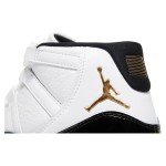 Air Jordan 11 Retro 'DMP' CT8012-170 ホワイトとブラックのスニーカー ゴールドジャンプマンロゴとミルキーアウトソール付き