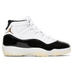Air Jordan 11 Retro 'DMP' CT8012-170 ホワイトとブラックのスニーカー ゴールドジャンプマンロゴとミルキーアウトソール付き
