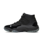 Air Jordan 11 Retro 'ガンマブルー' 378037-006 ブラックスニーカー ガンマブルーとイエローのアクセント付き