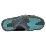 Air Jordan 11 Retro 'ガンマブルー' 378037-006 ブラックスニーカー ガンマブルーとイエローのアクセント付き