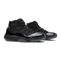 Air Jordan 11 Retro 'Gamma Blue' 378037-006 - Black Sneakers with Gamma Blue and Yellow Accents