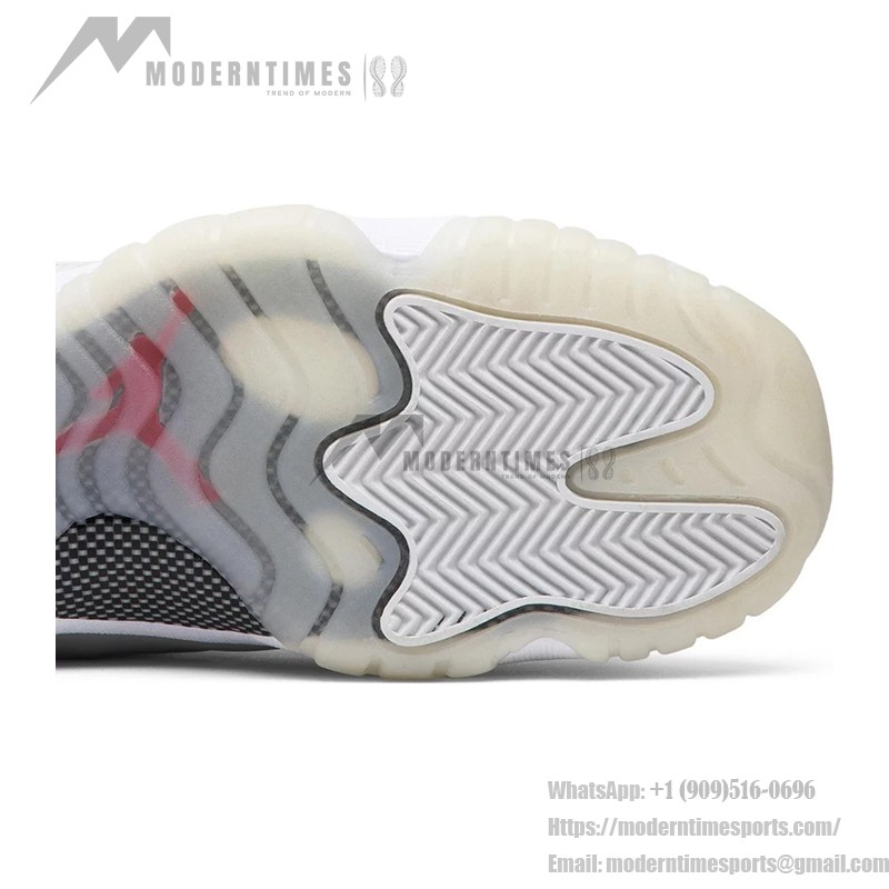 Air Jordan 11 Retro 378038-016 – Classic White Sneaker with Red Accents and Milky Outsole