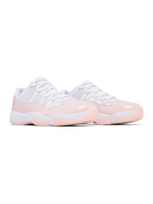 Air Jordan 11 Low 'Bleached Coral' AH7860-160 - White & Pink Patent Leather Sneaker for a Fresh Look