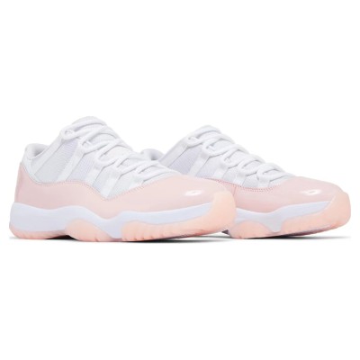 Air Jordan 11 Low 'Bleached Coral' AH7860-160 - White & Pink Patent Leather Sneaker for a Fresh Look