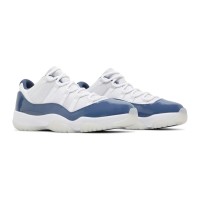 Air Jordan 11 Low 'Cement Grey' FV5104-104 - Stylish White & Grey Patent Leather Sneaker with Icy Outsole