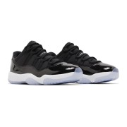 Air Jordan 11 Low 'Black & White' FV5104-004 - Sleek Patent Leather Sneakers with Icy Outsole