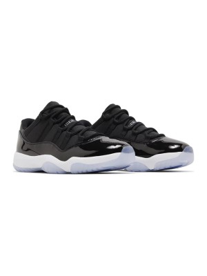 Air Jordan 11 Low 'Black & White' FV5104-004 - Sleek Patent Leather Sneakers with Icy Outsole