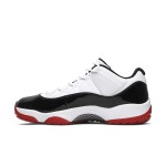 Air Jordan 11 Low "Bred" AV2187-160 - ブラック、ホワイト＆レッドのパテントレザー仕上げスニーカー