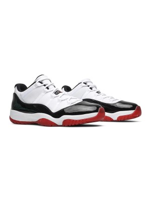 Air Jordan 11 Low "Bred" AV2187-160 - Iconic Black, White & Red Sneakers with Patent Leather Finish