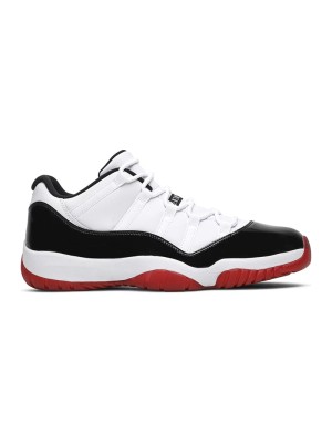 Air Jordan 11 Low "Bred" AV2187-160 - Iconic Black, White & Red Sneakers with Patent Leather Finish