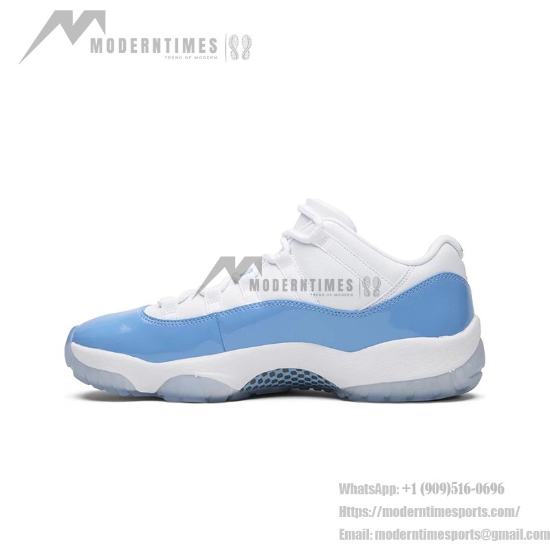 Air Jordan 11 Low "UNC" 528895-106 – ホワイトとカロライナブルーのアイスソール付きスニーカー