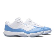 Air Jordan 11 Low "UNC" 528895-106 – Ikonische Weiße & Hellblaue Sneaker mit Eisiger Sohle für Zeitlosen Stil