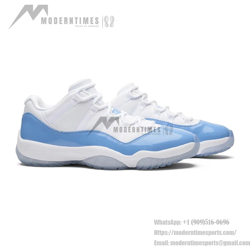 Air Jordan 11 Low "UNC" 528895-106 – ホワイトとカロライナブルーのアイスソール付きスニーカー