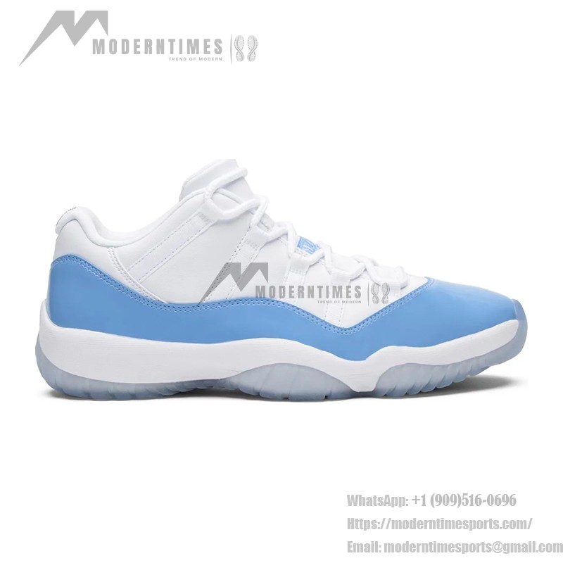 Air Jordan 11 Low "UNC" 528895-106 – ホワイトとカロライナブルーのアイスソール付きスニーカー
