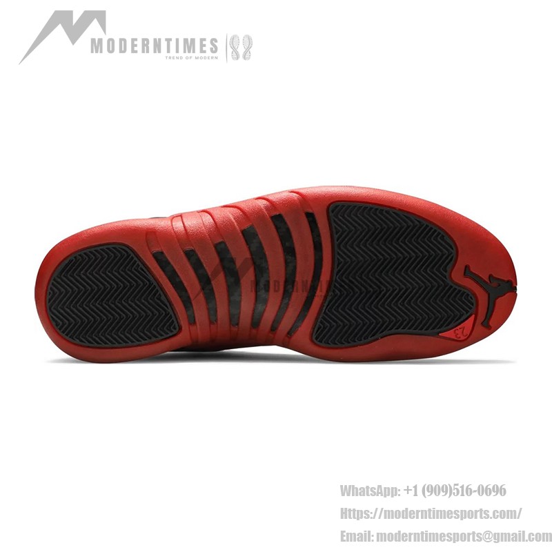 Air Jordan 12 レトロ "フルゲーム" 136001-063 - プレミアムレザーの象徴的な黒と赤のスニーカー