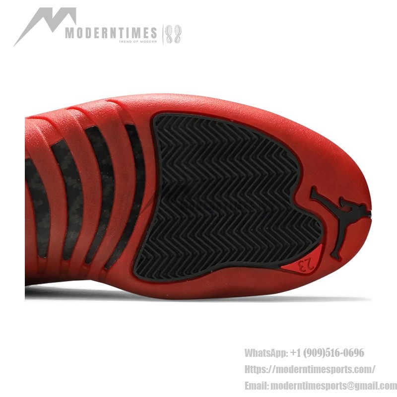 Air Jordan 12 レトロ "フルゲーム" 136001-063 - プレミアムレザーの象徴的な黒と赤のスニーカー