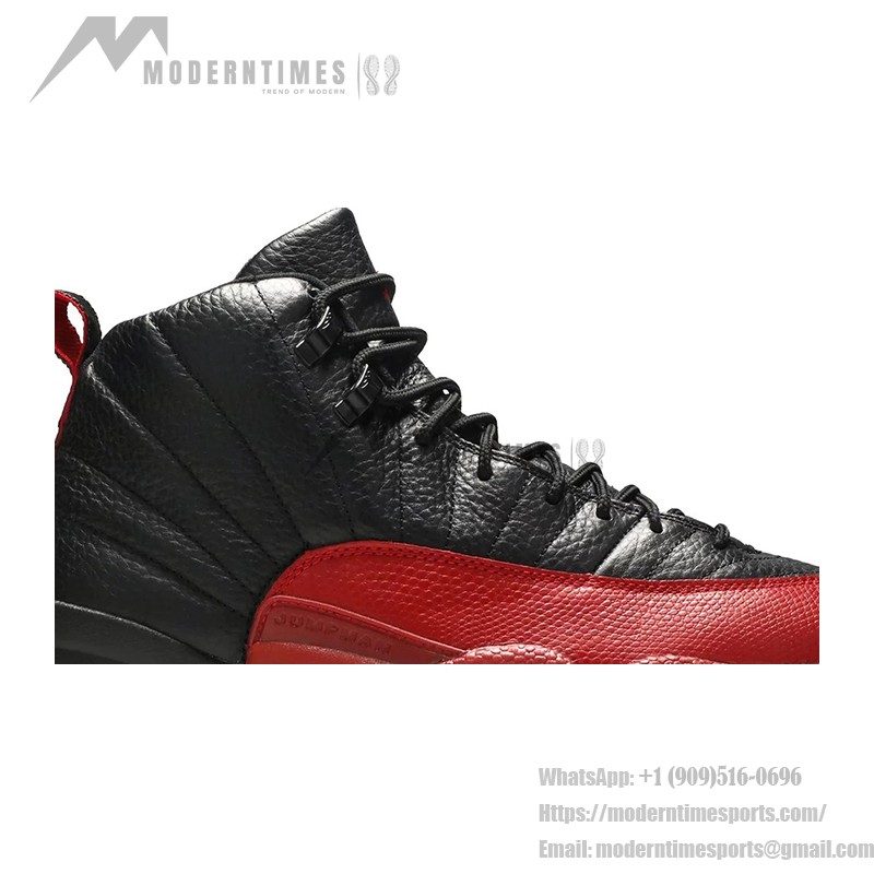 Air Jordan 12 レトロ "フルゲーム" 136001-063 - プレミアムレザーの象徴的な黒と赤のスニーカー