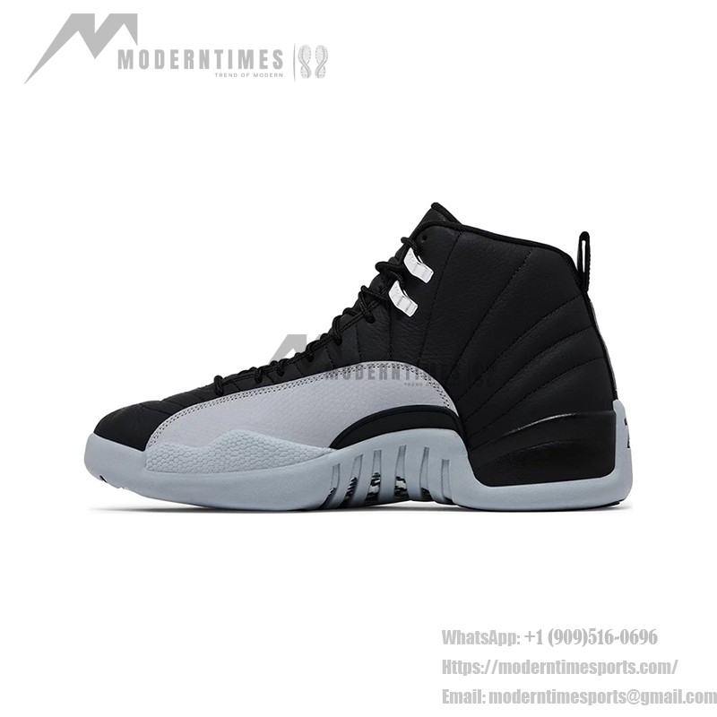 Air Jordan 12 Retro "ブラック/グレー" CT8013-010 - 高級レザーを使用したクラシックなブラックとグレーのスニーカー