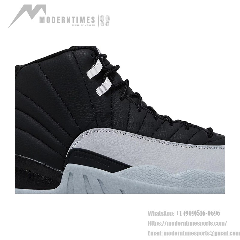 Air Jordan 12 Retro "ブラック/グレー" CT8013-010 - 高級レザーを使用したクラシックなブラックとグレーのスニーカー