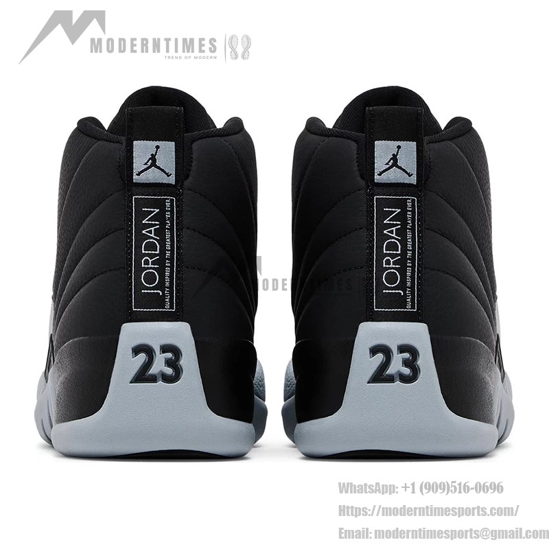 Air Jordan 12 Retro "ブラック/グレー" CT8013-010 - 高級レザーを使用したクラシックなブラックとグレーのスニーカー
