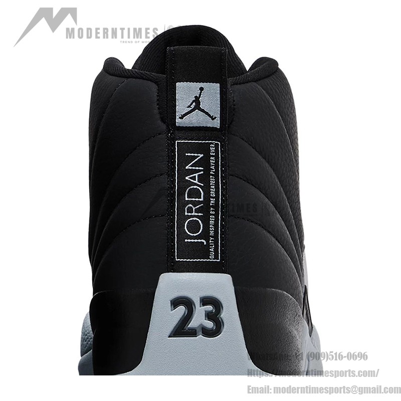 Air Jordan 12 Retro "ブラック/グレー" CT8013-010 - 高級レザーを使用したクラシックなブラックとグレーのスニーカー