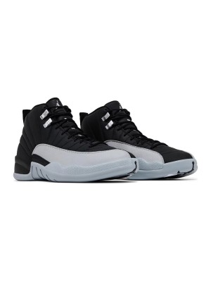 Air Jordan 12 Retro "Black/Grey" CT8013-010 - Classic Black and Grey Sneakers with Premium Leather