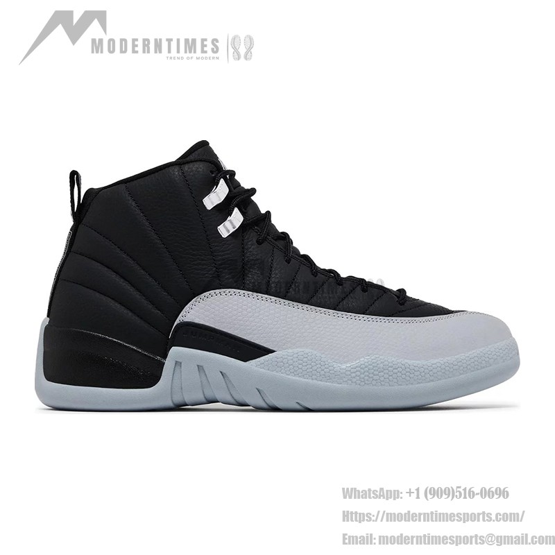 Air Jordan 12 Retro "ブラック/グレー" CT8013-010 - 高級レザーを使用したクラシックなブラックとグレーのスニーカー