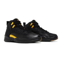 Air Jordan 12 Retro "Black/Yellow" CT8013-071 - Iconic Black Sneakers with Bold Yellow Accents and Premium Leather