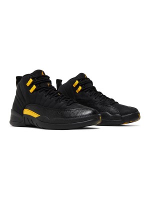 Air Jordan 12 Retro "Black/Yellow" CT8013-071 - Iconic Black Sneakers with Bold Yellow Accents and Premium Leather