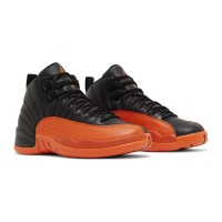 Air Jordan 12 Retro "Black/Orange" FD9101-081 - Bold Black Sneakers with Striking Orange Accents and Premium Leather