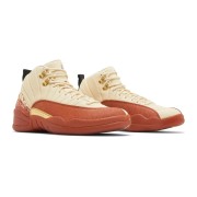 Air Jordan 12 Retro "Creme/Terra-Rot" DV1758-108 - Elegante Creme-Sneaker mit Premium-Rotem Wildleder und Goldakzenten