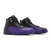 Air Jordan 12 Retro "Black/Purple" CT8013-057 - Iconic Black Sneakers with Bold Purple Accents and Premium Leather
