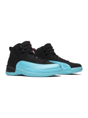 Air Jordan 12 Retro "Game Royal" 130690-027 - Bold Black and Blue Sneakers with Premium Leather Finish