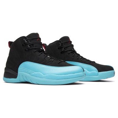 Air Jordan 12 Retro "Game Royal" 130690-027 - Bold Black and Blue Sneakers with Premium Leather Finish