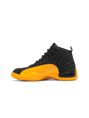 Air Jordan 12 Retro University Gold Black 130690-070 – Men’s Basketball Shoes | Leather High-Top Sneakers with Zoom Air Cushioning