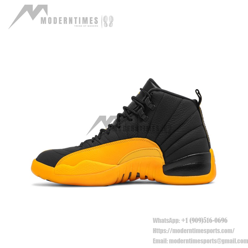 Air Jordan 12 Retro University Gold Black 130690-070 Men’s Leather Basketball Shoes