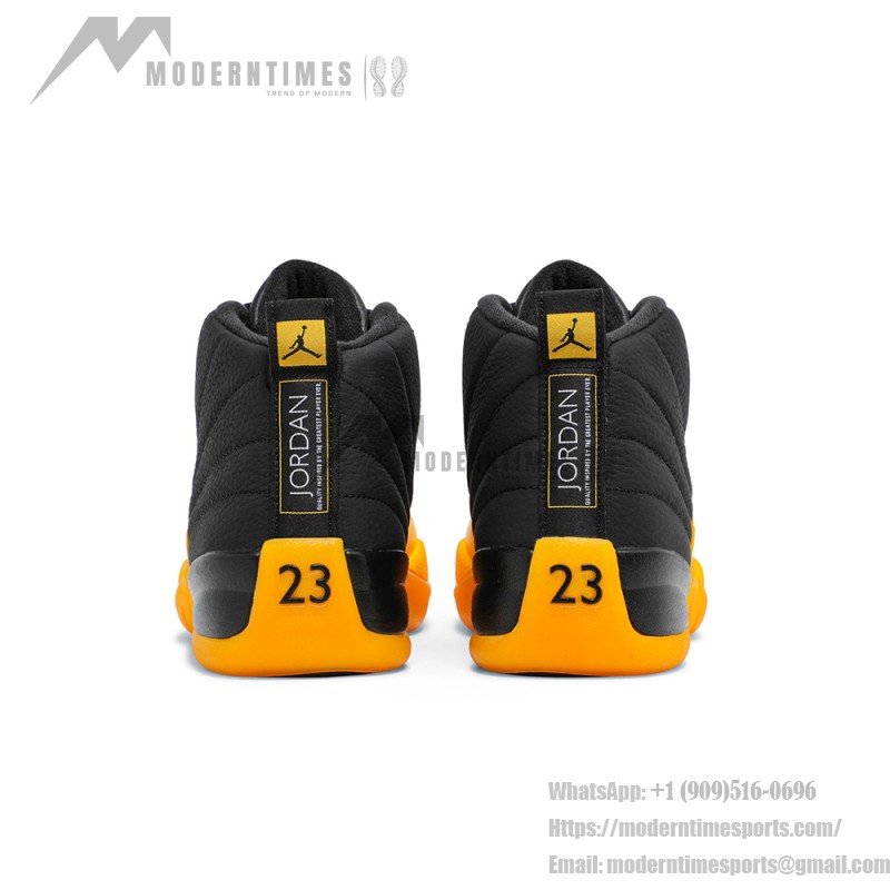Air Jordan 12 Retro University Gold Black 130690-070 Men’s Leather Basketball Shoes