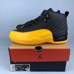 Air Jordan 12 Retro University Gold Black 130690-070 Men’s Leather Basketball Shoes