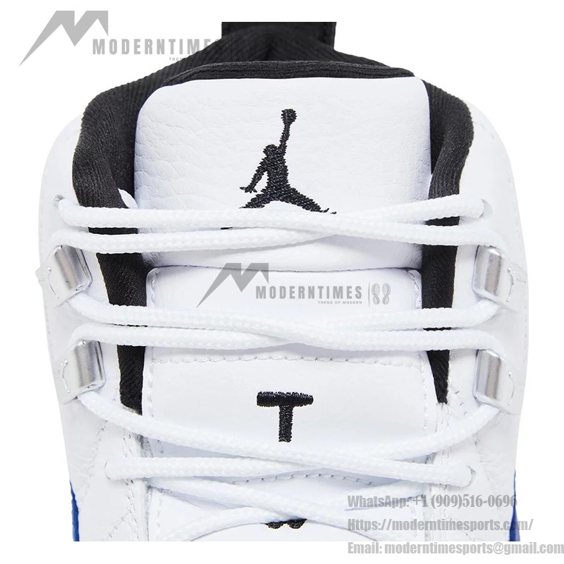 Air Jordan 12 Retro Game Royal CT8013-140 - ホワイトとブルーのプレミアムレザースニーカー