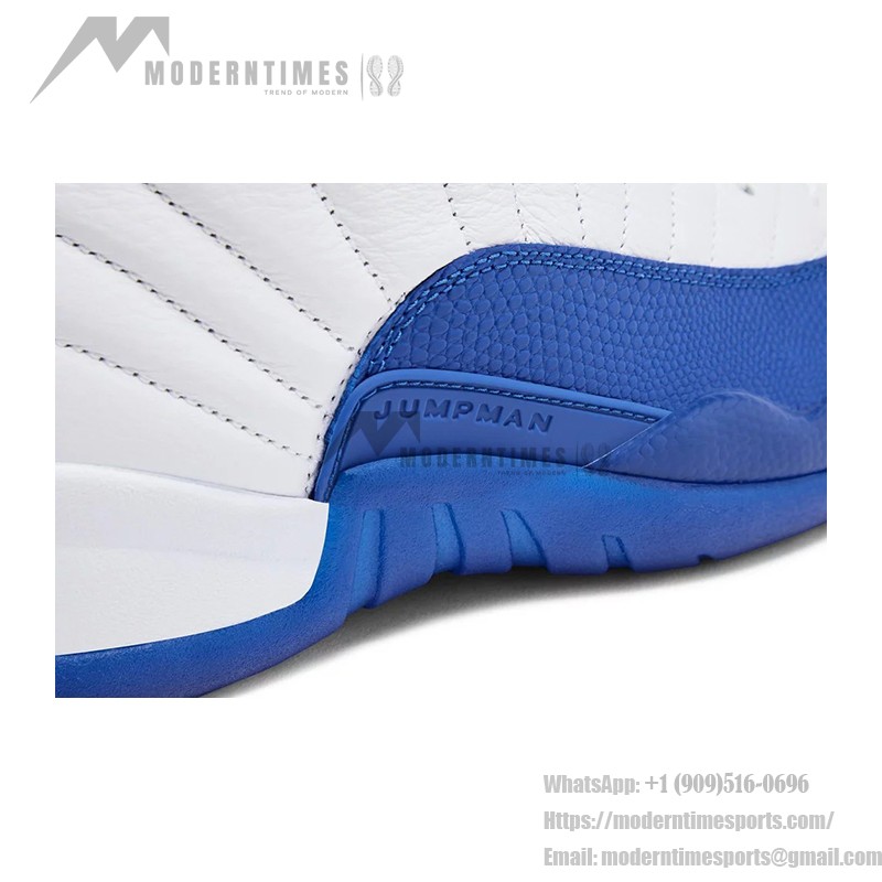 Air Jordan 12 Retro Game Royal CT8013-140 - ホワイトとブルーのプレミアムレザースニーカー