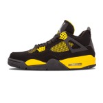Air Jordan 4 Retro Thunder 2012 308497-008 スニーカー Air Jordan 4 Retro Thunder 2012 308497-008 スニーカー - クラシックな黒と黄色のデザイン