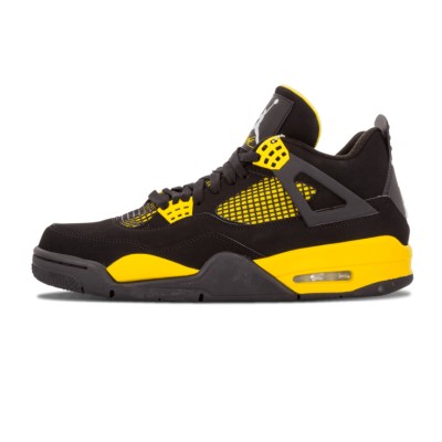 Air Jordan 4 Retro Thunder 2012 308497-008 スニーカー - クラシックな黒と黄色の配色、アイコニックなデザイン