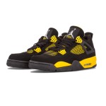 Air Jordan 4 Retro Thunder 2012 308497-008 スニーカー Air Jordan 4 Retro Thunder 2012 308497-008 スニーカー - クラシックな黒と黄色のデザイン